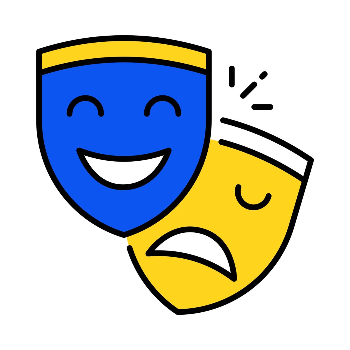 smiling mask and frowning mask for symptoms of bipolar disorder in teens